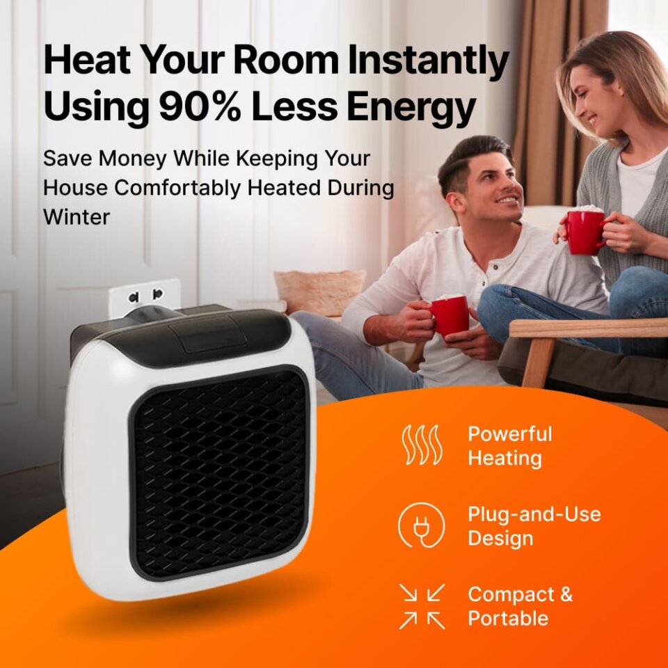 VelaWarm compact plug-in heater